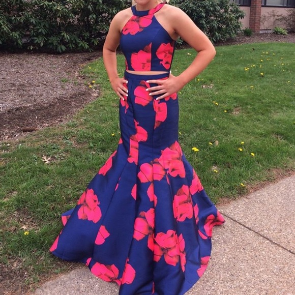 Two Piece Prom Dress - Picture 1 of 6